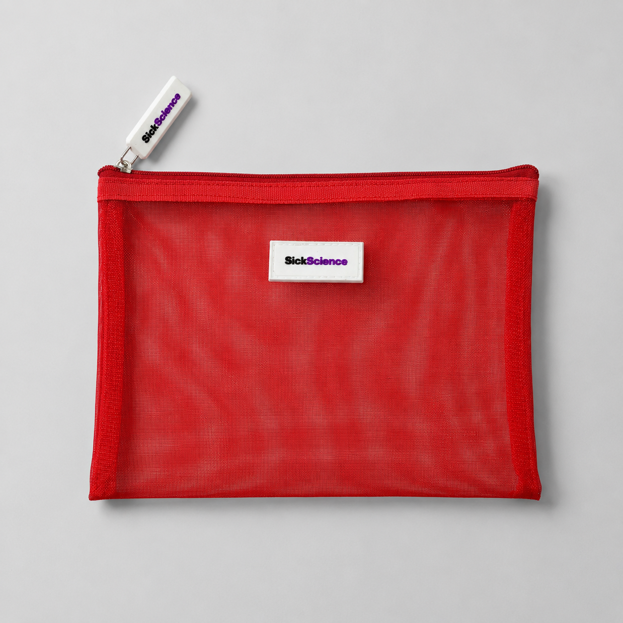 Zipper Pouch Makeup Bag Red